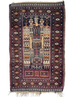 Lot 609 - An Uzbek pictorial rug.
