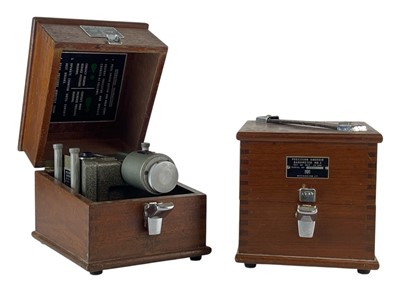 Lot 227 - Two mahogany cased precision aneroid barometers.