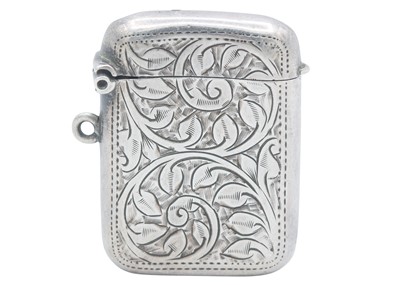 Lot 12 - A George V silver match holder/vesta case.