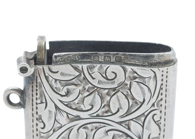 Lot 12 - A George V silver match holder/vesta case.