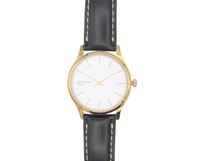 Lot 1011 - CHRISTOPHER WARD - A gold-plated gentleman's manual wind dress watch.