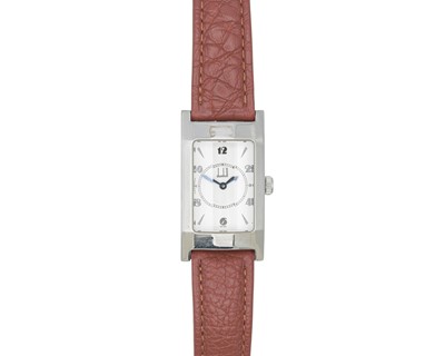 Lot 1012 - DUNHILL -A 'Dunhillion' stainless steel gentleman's manual wind wristwatch.