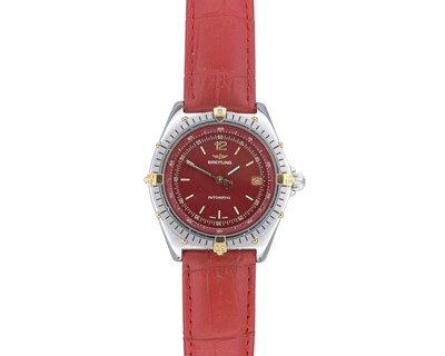 Lot 1018 - BREITLING - An Antares stainless steel and gold gentleman's automatic wristwatch, ref. 81970.
