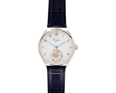 Lot 1021 - SUGESS - A Tourbillon Master stainless steel manual wind gentleman's wristwatch.