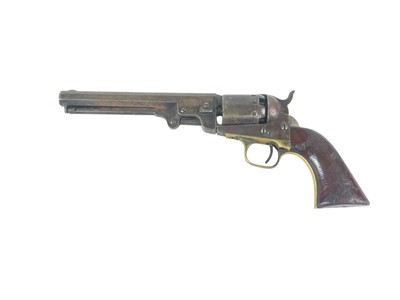 Lot 197 - A Manhattan Firearms Co .36 cal five-shot percussion revolver, serial number 21980.