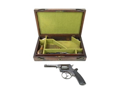 Lot 211 - A Tranter patent 120 bore percussion pocket revolver by Thos Williams, Liverpool.