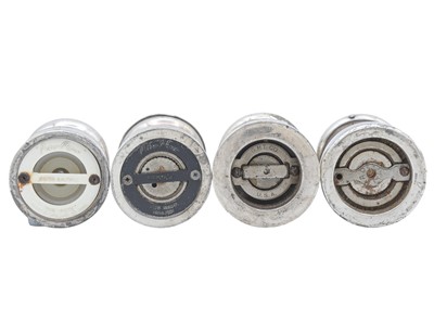 Lot 15 - Two matched pairs of silver salt & pepper grinders.