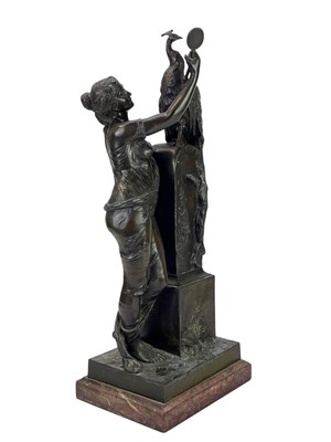Lot 1 - Henri Louis Levasseur, a bronze Le beau Paon.