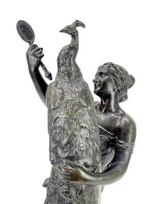 Lot 1 - Henri Louis Levasseur, a bronze Le beau Paon.