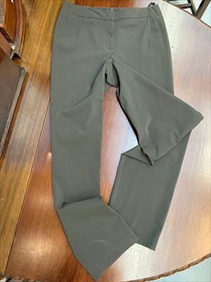 Lot 2806 - A pair of straight leg mink brown smart...