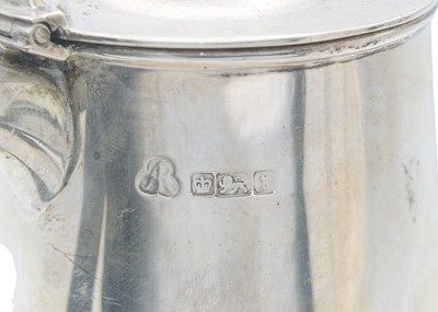 Lot 25 - A George V silver half-fluted hot water pot by Manoah Rhodes & Sons Ltd.