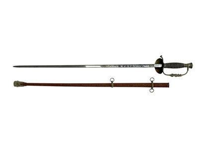 Lot 181 - A US Army model 1860 staff and field officer's sword.
