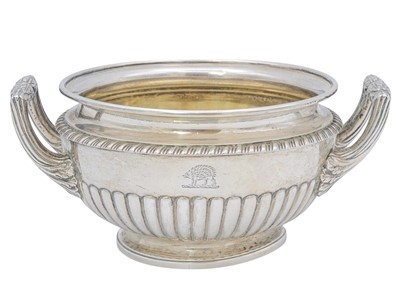 Lot 40 - A George III silver twin-handled sugar bowl by William Burwash.