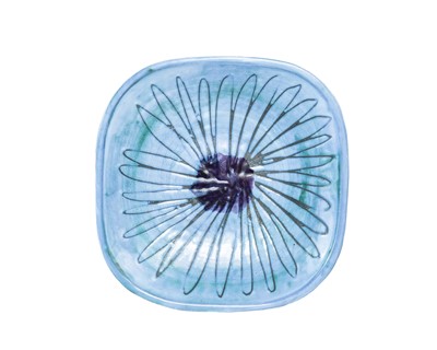 Lot 440 - A Troika Pottery 'D' plate.