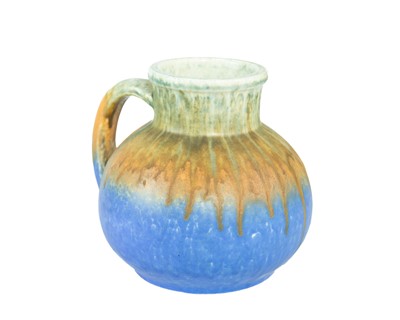 Lot 452 - A Ruskin Pottery crystalline glaze single-handled vase.