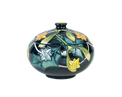 Lot 326 - A Moorcroft 'Festive Lights' lidded pot.