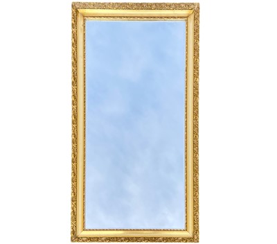 Lot 486 - A large rectangular gilt framed wall mirror.
