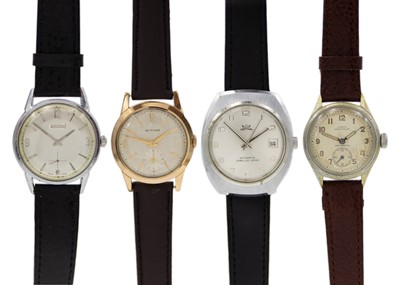 Lot 1180 - A selection of four gentleman's mechanical wristwatches.