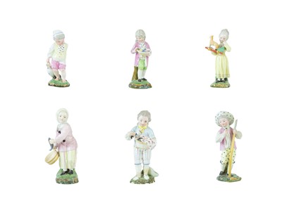 Lot 352 - A group of six Hochst figures of children.