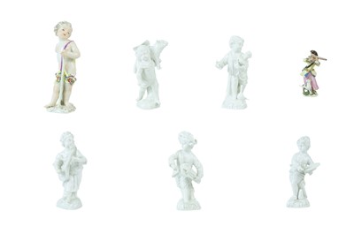 Lot 355 - A group of five Berlin porcelain figures of children.