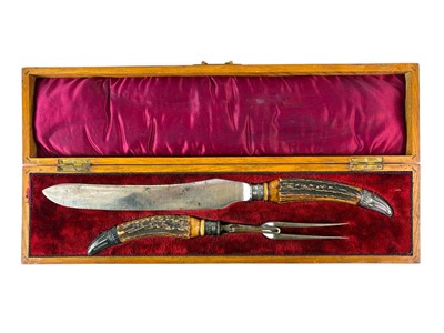 Lot 44 - A Victorian Harrison Bros & Howson carving set.