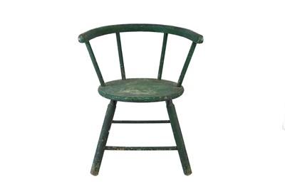 Lot 529 - A late Victorian green painted child's chair.