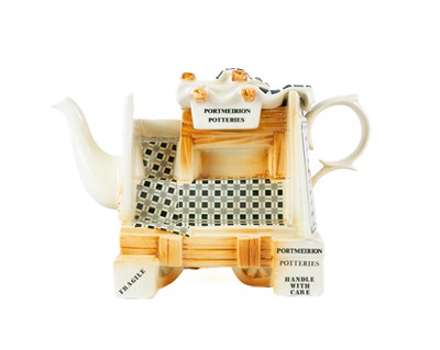 Lot 339 - A rare Portmeirion 'China Stall' teapot and cover, possibly a prototype.