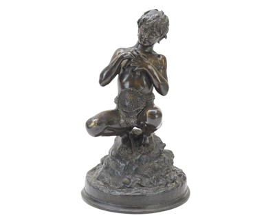 Lot 75 - Vincenzo Gemito, A Neapolitan bronze figure.