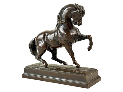 Lot 19 - After Antoine Louis Barye, a bronze figure of a horse.