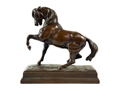 Lot 19 - After Antoine Louis Barye, a bronze figure of a horse.