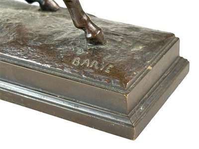 Lot 19 - After Antoine Louis Barye, a bronze figure of a horse.
