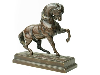 Lot 19 - After Antoine Louis Barye, a bronze figure of a horse.