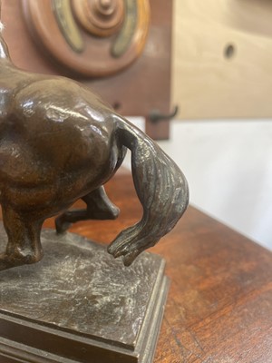 Lot 19 - After Antoine Louis Barye, a bronze figure of a horse.