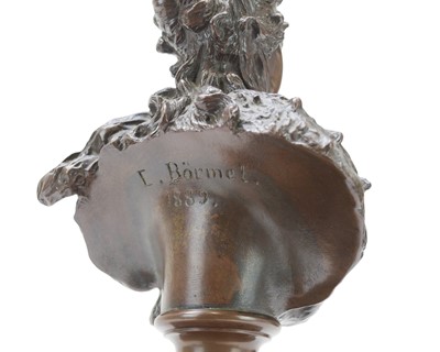 Lot 42 - Eugene Bormel (1858-1932), A bronze bust.