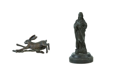 Lot 116 - Michael Simpson, A small bronze figure of a running hare.