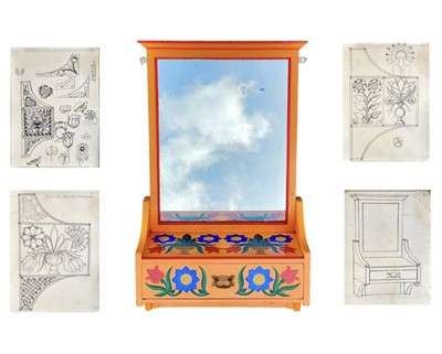 Lot 720b - Jo BONDY (1937-2015) A handpainted mirror.