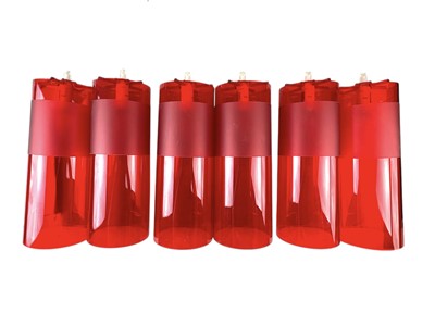 Lot 412 - Six Kartell cylindrical 'Easy' ceiling lights.