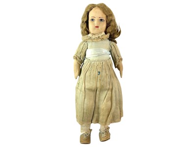 Lot 214 - A pressed felt doll, probably Lenci, 1930s.