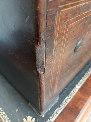 Lot 5 - A Swiss rosewood, inlaid, and ebonised cylinder music box.