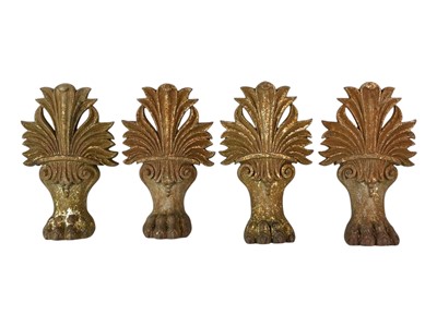 Lot 165 - Four cast iron claw bath feet.