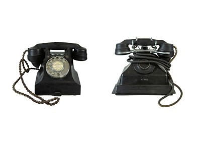 Lot 18 - An Admiralty pattern black bakelite and chrome telephone.