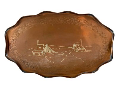 Lot 80A - A Charles Eustace, Hayle Arts and Crafts copper tray.