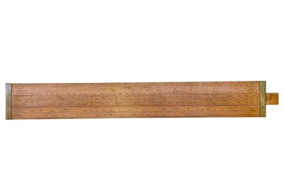 Lot 226 - An Aston & Mander calculating boxwood and brass slide rule for steel.