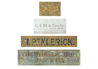 Lot 119 - A bronze plaque cast 'Trewhella Bros St Erth'.