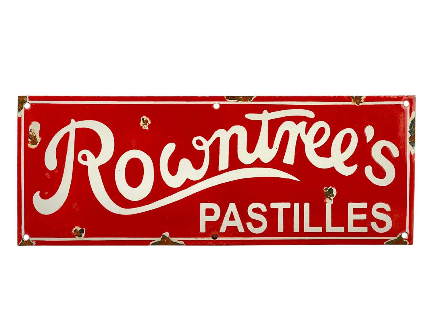 Lot 36 - A Rowntree's pastilles enamel sign.
