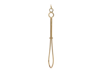 Lot 82 - A gold gentleman's napkin holder/tweezers.