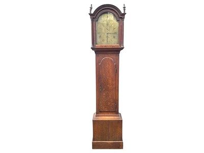 Lot 800a - A George III oak eight day longcase clock.