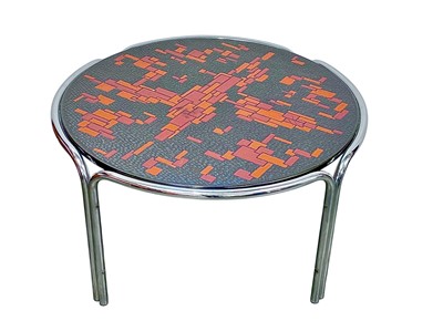 Lot 401 - A 1970s circular cocktail table.