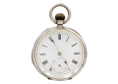 Lot 1119 - ASTRA - A 935 silver cased keyless wind quarter repeater open face pocket watch.