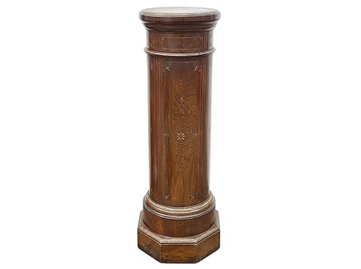 Lot 525 - A late Victorian walnut and gilt incised column or stand.